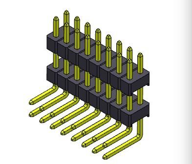 TIPO R/A da fileira dupla de Pin Header Connector 2.54mm - 2 *2 PIN To 2*40PIN H=2.54MM