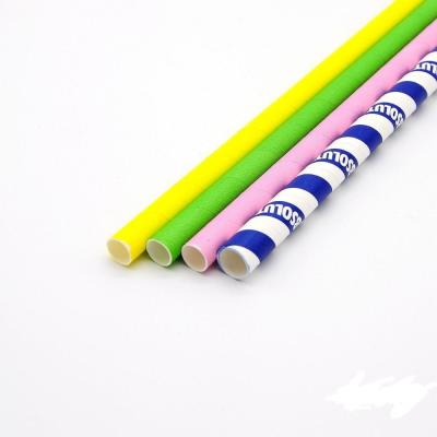 Lightpink Stock Color Boba Paper Thick Straw Slushie Paper Straws with Printing