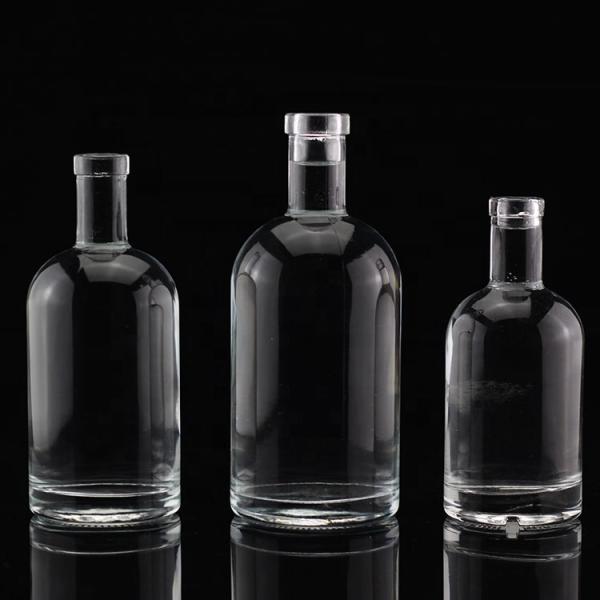 Glass Base Material Vodka Liquor Glass Bottle Different Size For Distilleries