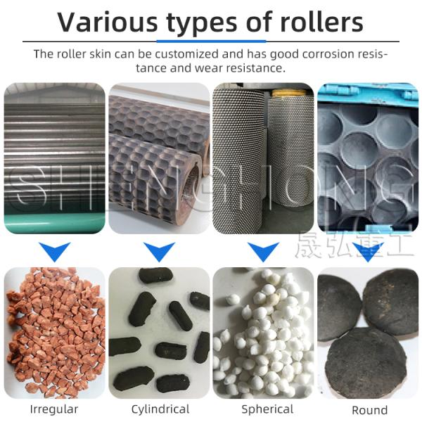 Granulador de extrusión de doble rodillo para fertilizantes compuestos 1,5 t/h