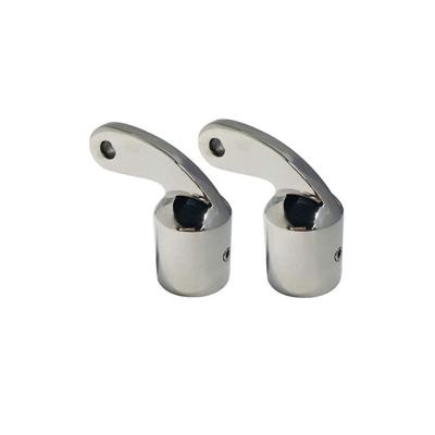 Mirror Marine Boat Hardware 1 Inch Pair Stainless Steel 316 Bimini Eye End Top Cap