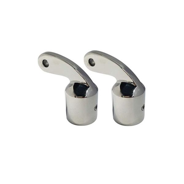 Mirror Marine Boat Hardware 1 Inch Pair Stainless Steel 316 Bimini Eye End Top Cap