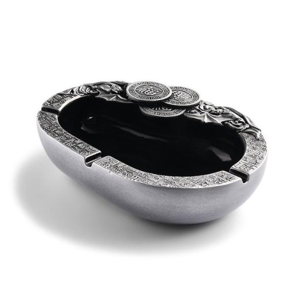 ODM do OEM que limpa com jato de areia a resistência de corrosão portátil do cinzeiro do bolso do metal