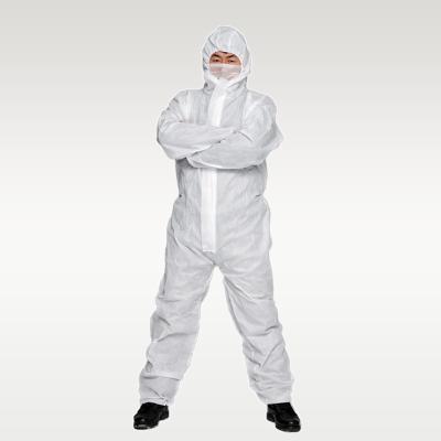 Vêtements de protection jetables résistants aux virus de la combinaison non tissée en polypropylène PP