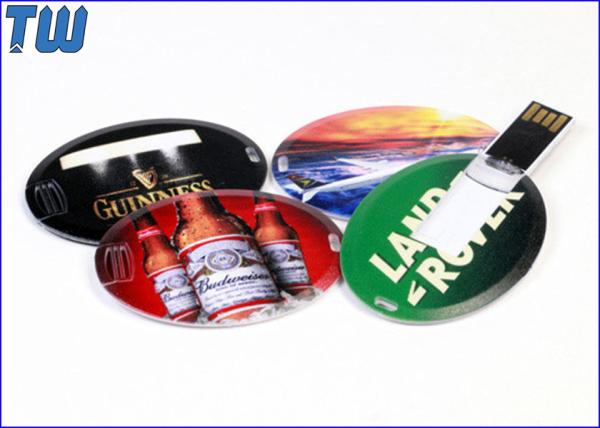 Full Color UV Digital Printing 128GB USB Pendrives Special Oval Card