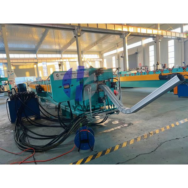 Hydraulic Pressure DownSpout Making Machine with PLC Control and 16 Forming Stations for Roof and Wall