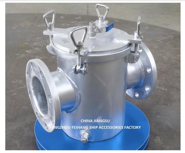 Basket Seawater Strainers For Main Seawater Pump Inlet Model AS125 CBM1061 Body Galvanized, Screen Stainless Steel