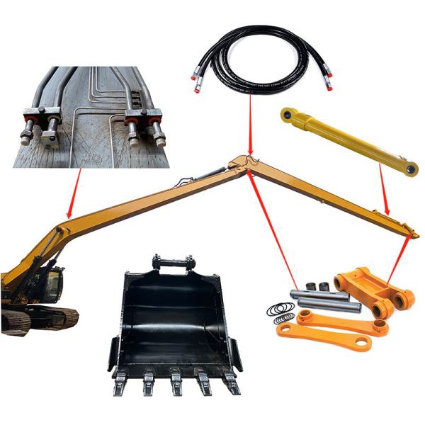 Excavator Boom 20m Long Arm PC2000 EX1200 Long Excavator Boom With Bucket And Oil Cylinder For Sale