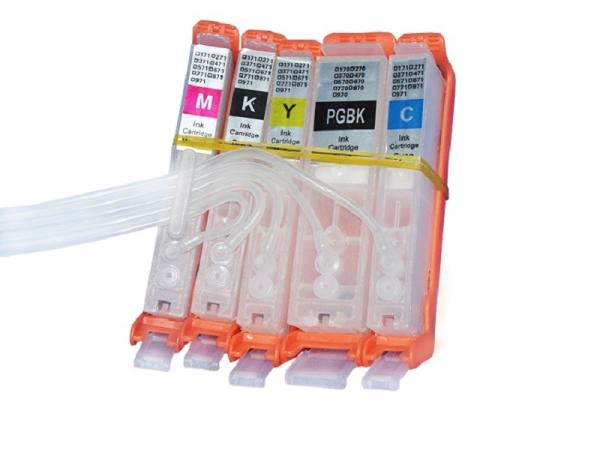 PP / ABS Repalcement Canon Unlimited Ink PGI170 CLI171 Ciss Five Colors