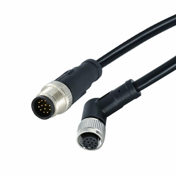 Conector de cabo M12 impermeável industrial 3 - posição 17 um homem de codificação/fêmea de B D X