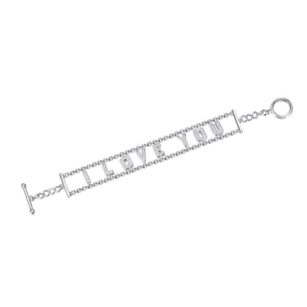 7.05g Hip Hop Bling Bracelets Letter Diamond Couple