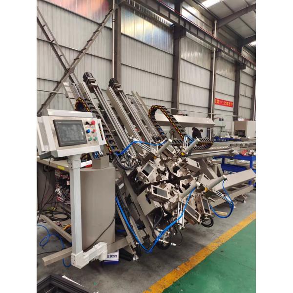 アルミニウム窓製造のための自動4頭角クリムリングマシン