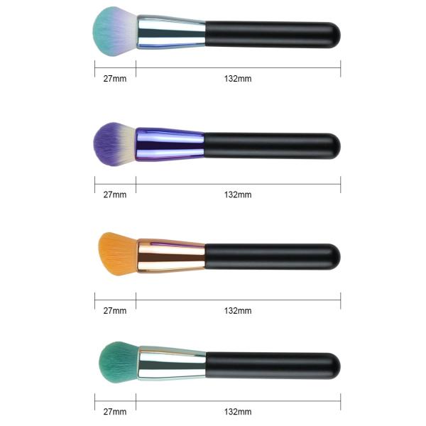 Ferrule щетки макияжа жестокости Blusher щетки учреждения свободного лицевого алюминиевого одиночный