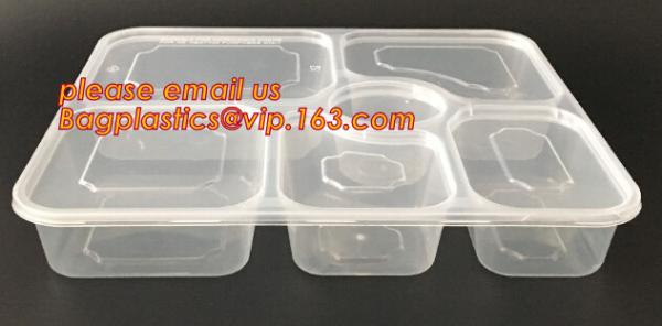Restaurant Take Away Bento Boxes, Division Food Prep Disposable, Portion Compartment, Lunch box Containers