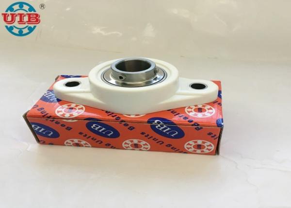 Black White Plastic Pillow Block Bearing Housing Types With Stainless Steel Bearings