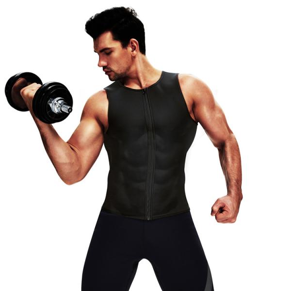 Упражнения Gym Zipper Tank Top Сауна жилет Мужчины Неопрен Тренер талии Формировщик полов Женщины