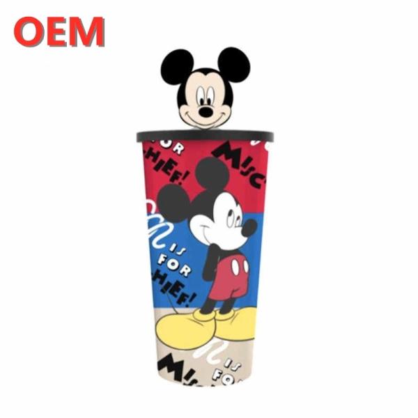OEM Customized  Straw Cup Cartoon Drink Cup FAMA Factory