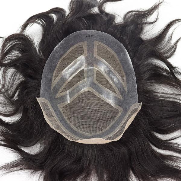 Human Hair Toupee for Men Remy Hair Grade and Full Cuticle