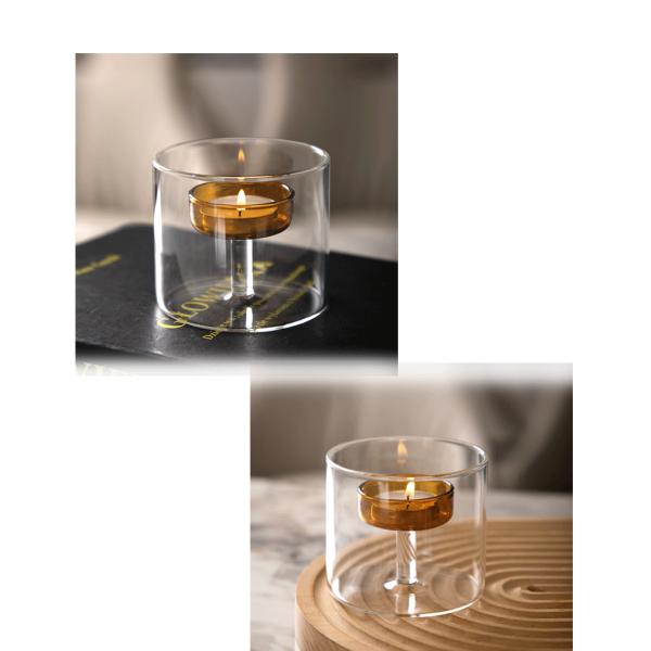 Metal Candle Holders for Romantic Christmas Dinner Table Settings and Home Decoration