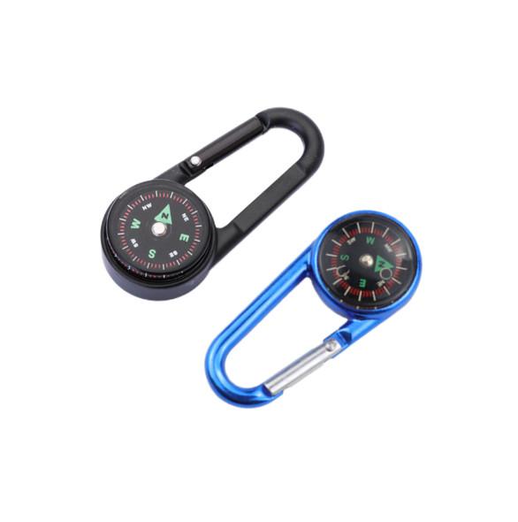Aluminum Carabiner Snap Hook with a Compass Outdoor Camping Hiking Multifunctional snap