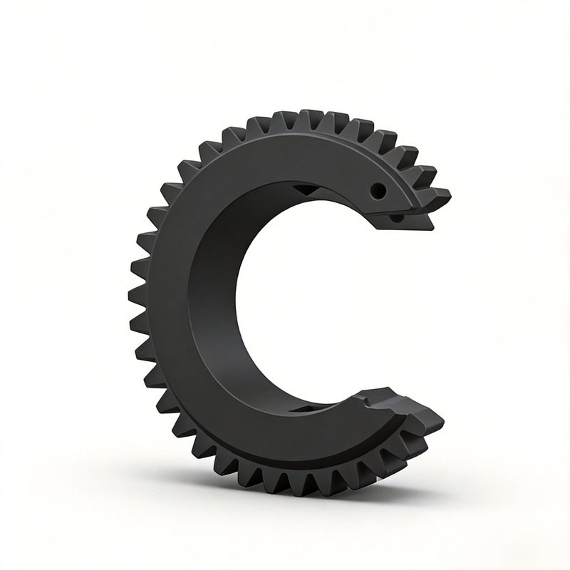5 Axis CNC Machining Parts C-Type Split Open Gear High Precision For Automated Tightening Equipment