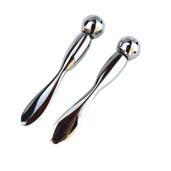 Eye Massage Cream Cosmetic Gold Metal Spoon And Spatula Facial Massager Roller Sticks Metal Mask