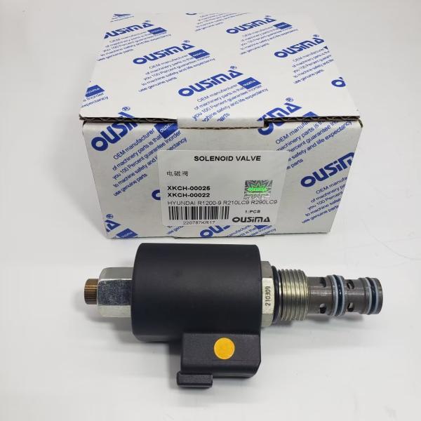 XKCH-00022 Selenoide Valve For Hyundai R215VS R210LC9 R250LC9 R385VS Excavator Parts