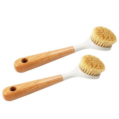 Kitchen Sisal Utensil Cleaner Brush Set Fibre Wooden Natural All Eco Friendly