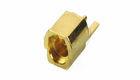Gold Plated MMCX RF Coaxial Connectors , Straight Edge Mount Jack Female Connector