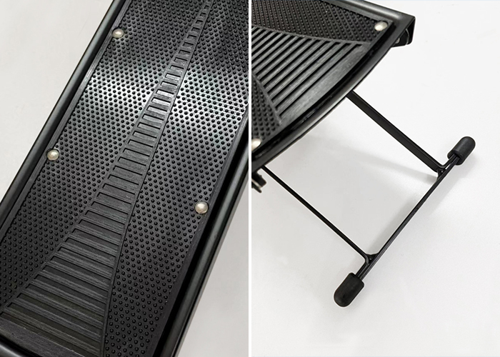 6 Levels Adjustable Foldable Guitar Foot Rest Anti Slip Metal Foot Stool for Classical Acoustic Guitar