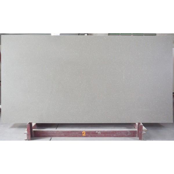 Shining 3200*1800MM Mirror Grey Quartz Stone For Home Decoration