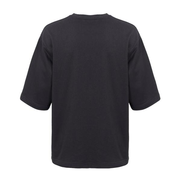 Brand factory custom logo male 100% cotton black autumn sweatshirt for men