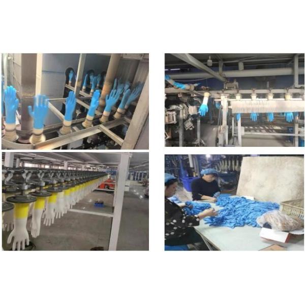 Gants moyens libres de nitriles d'examen de latex de poudre bleue jetable m