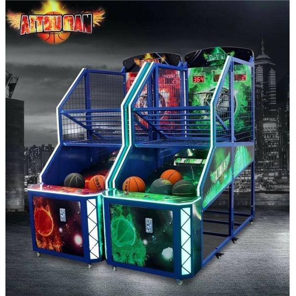 Fancy Shooting Street Basketball Arcade Game Machine  Orange Green Blue Color 