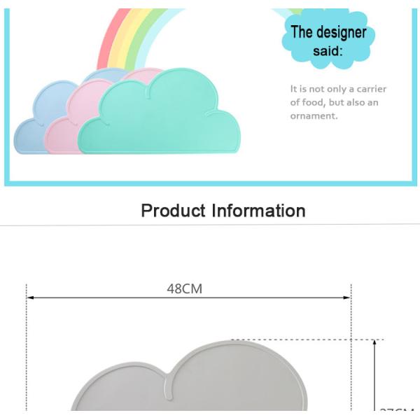 Foldable Baby Feeding Silicone High Chair Placemat BPA Free Heat Resistant