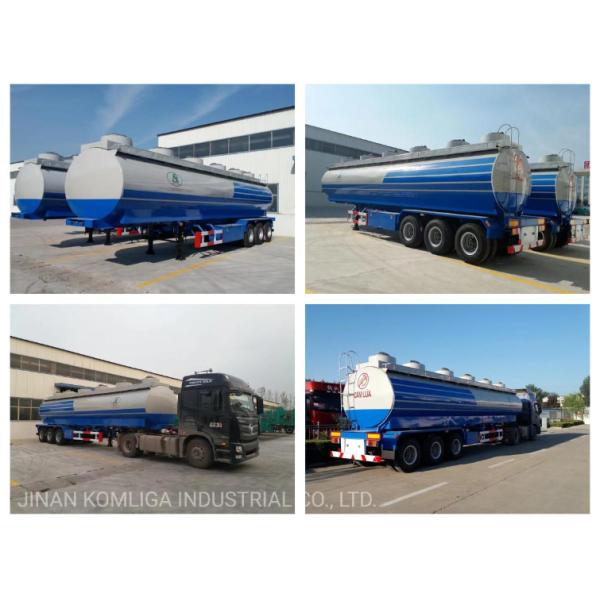 Flatbed 3 Axles Diesel Tank Trailer Fuel Oil Tank Semi Trailer for Fuel Transportation