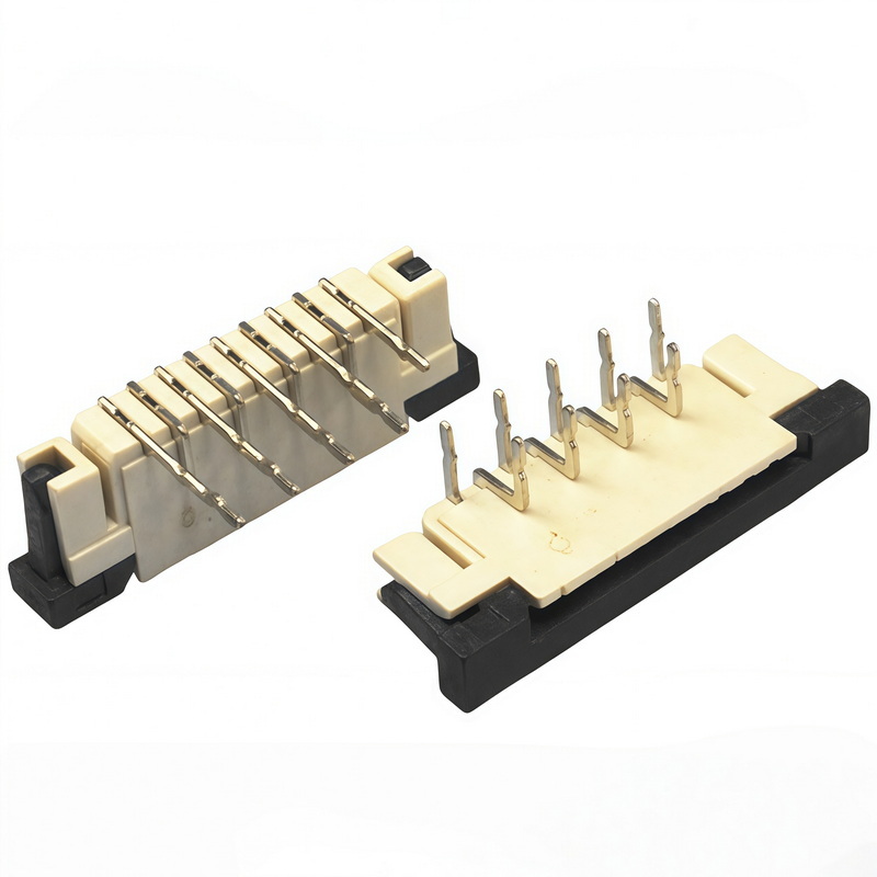 1.0mm Pitch Vertical Through Hole Latch Type FPC Connector