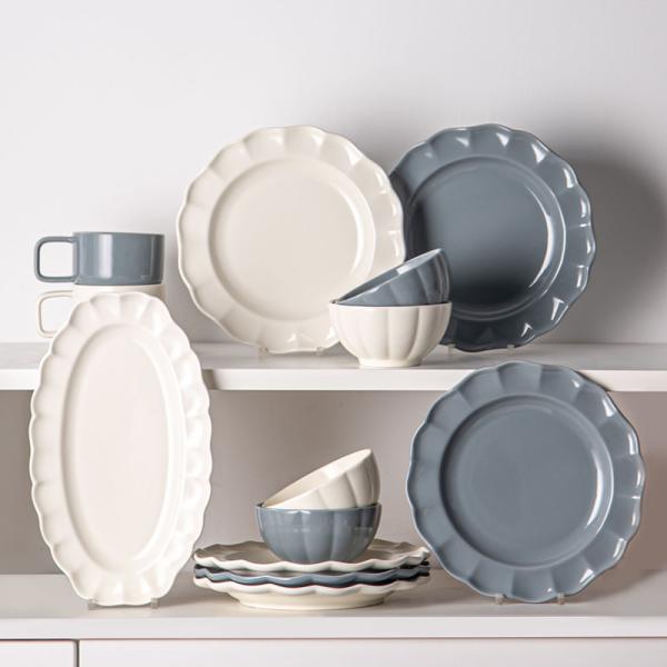 Long Plates Modern Ceramic Oval Plates For Restaurant Nordic Porcelain Tableware Set