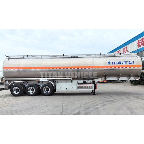 TITAN Large Capacity Aluminum Oil Diesel Fuel Tanker Trailer 3 Axle 4 Compartments for Sale