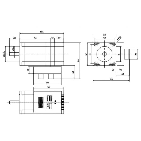 мотор сервопривода шага Nema 23 см 30kg интегрированный с водителем