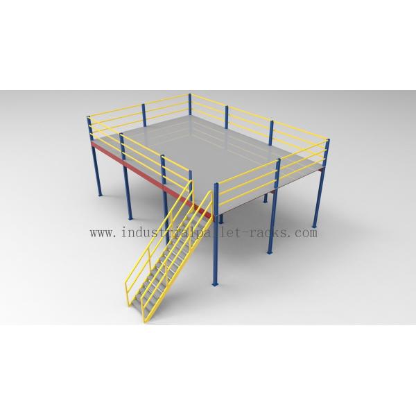 Industrial Steel Mezzanine Floors Two Level Stair Warehouse System