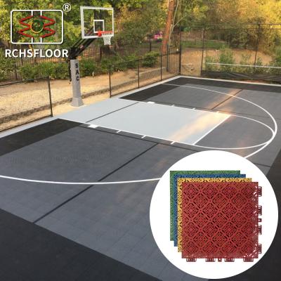14.9mm Outdoor Sports Tennis Court Tiles Polypropylene Floor Tiles