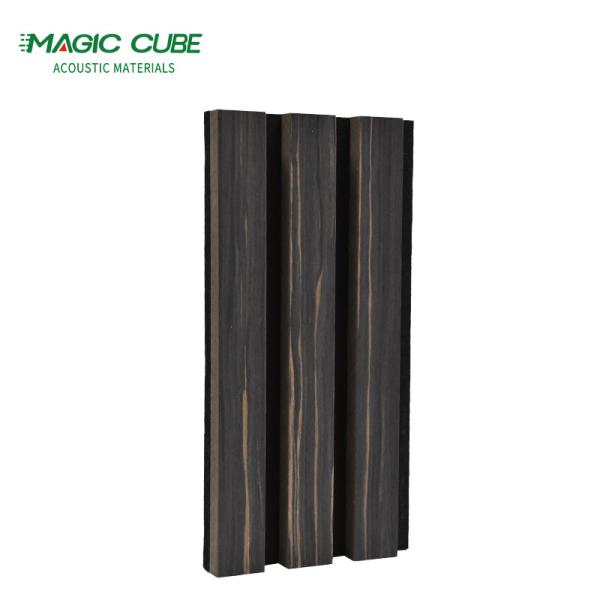 Fire Retardant Wooden Slat Acoustic Panels with Polyester Fiber Base