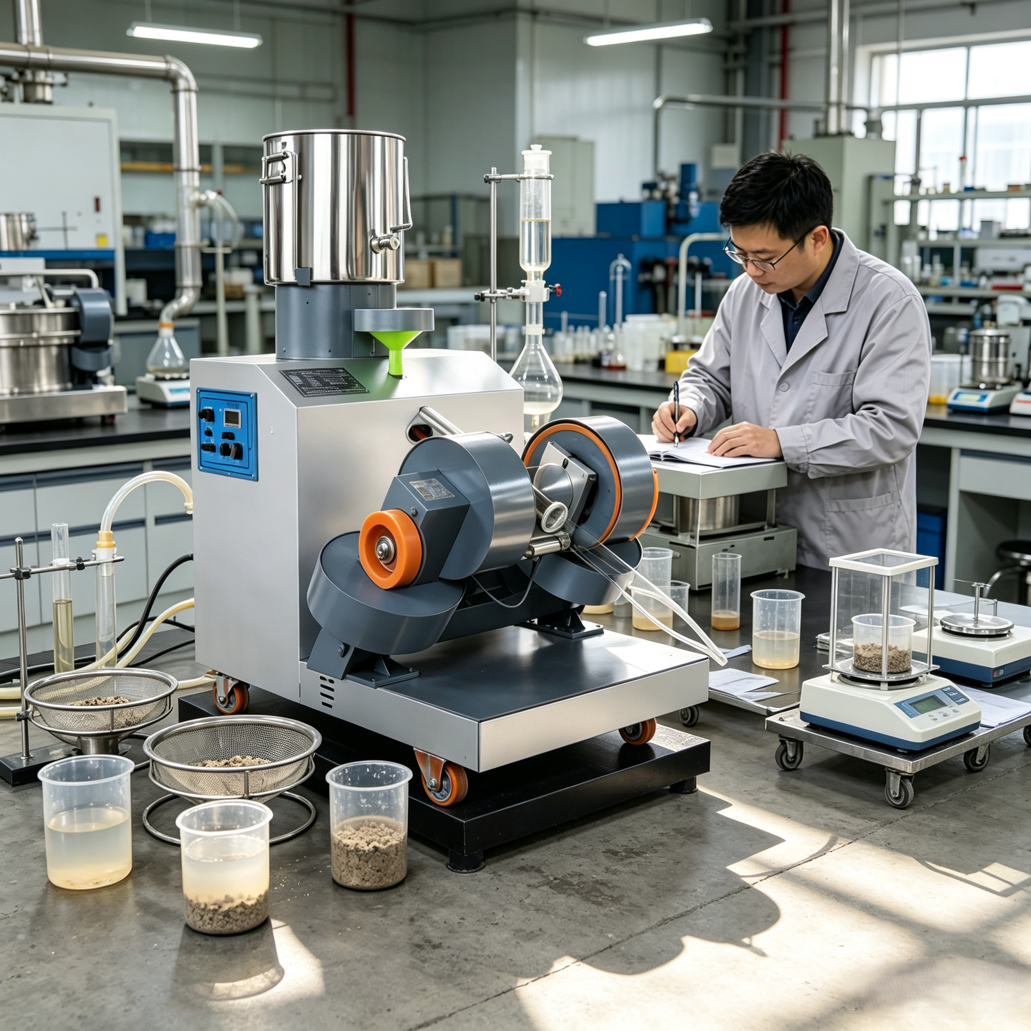 XCGS-Φ50 Laboratory Magnetic Tube Separator with Adjustable Magnetic Field Intensity 3500 GS and 50 mm Tube Diameter for Mineral Testing