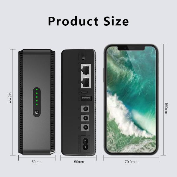 8000mah-20000mah Bateria UPS Potência de reserva para Wifi Modem e Roteador 18w Potência de saída