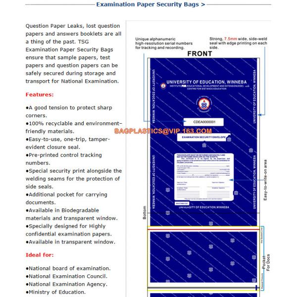 Plastic Money/Evidence Security Envelopes Cash Deposit Seal Bags, Bank Industrial Use cash security deposit bags, bageas