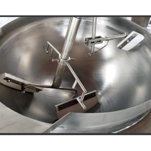 Stainless Steel Industrial Cooking Kettle with Timing Device and Mixer Machine
