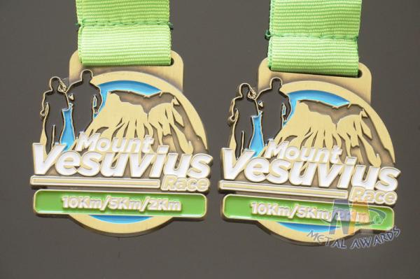 Round Shape Bespoke Marathon Medal / Custom Soft Enamel Running Medals