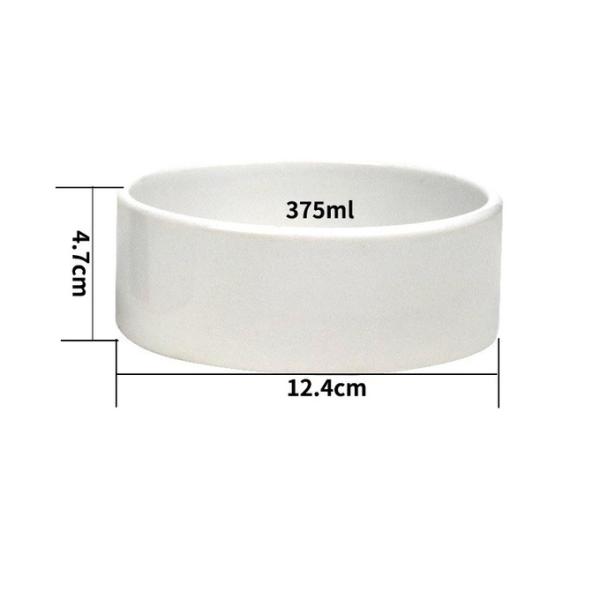 5'' 6'' Coated Ceramic Sublimation Dog Bowl Blanks Sublimation Pet Bowls