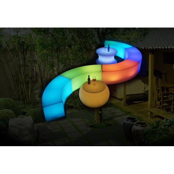Commercial Led Table And Chairs Light Up Patio Furniture IP54 2-4 Mm Thickness